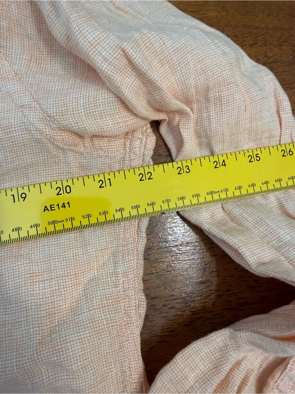 Banana Republic Camden Fit Peach Linen Long Sleeve Button Down Shirt Mens M